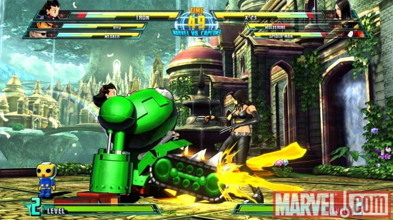 Tron Bonne versus X-23 in Marvel vs. Capcom 3
