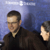 Matt Damon with wife Luciana Barroso at the Spider-Man: Turn Off the Dark Premiere