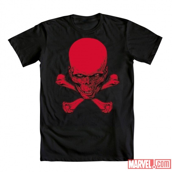 Red Skull and Crossbones Tee by Mighty Fine