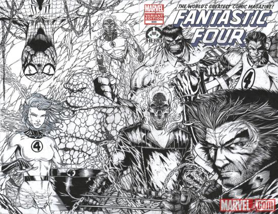 Fantastic Four #600 Hero Initiative variant cover by Josh Medors  