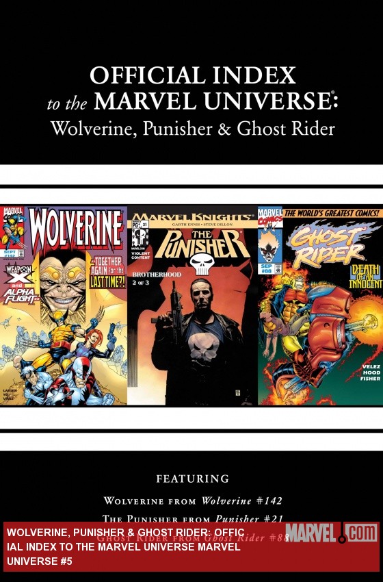 Wolverine, Punisher & Ghost Rider: Official Index to the Marvel Universe (2011) #5