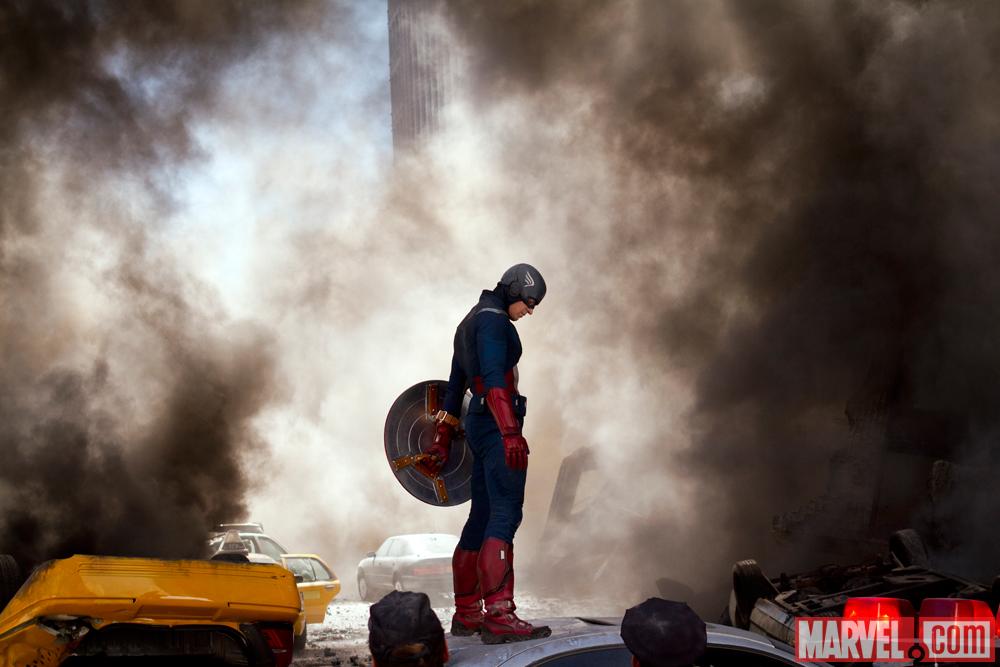 Chris Evans stars as Captain America in Marvel's The Avengers