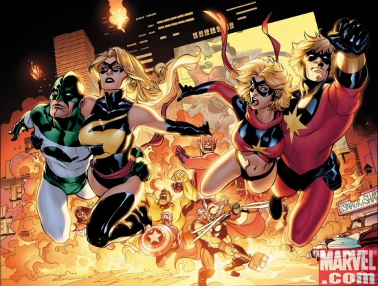 CAPTAIN MARVEL #4 and MS. MARVEL #25 covers
