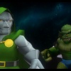 Screenshot of Doctor Doom and Abomination from Marvel Super Hero Squad: The Infinity Gauntlet