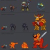 Character sprites from Thor: Bring the Thunder
