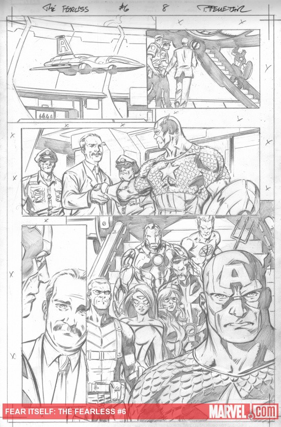 Fear Itself: The Fearless #6 preview pencils by Paul Pelletier