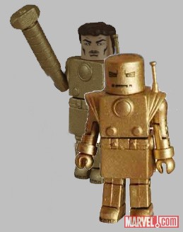 Gold Iron Man Minimates Toy