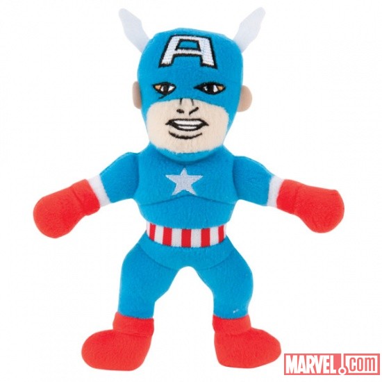 Captain America Plush Dog Toy with Squeaker by Fetch available at PetSmart