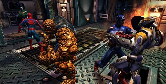 The Thing, Ghost Rider, Cap and Spider-Man