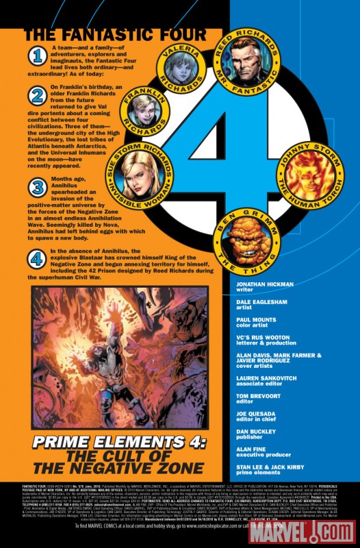 FANTASTIC FOUR #578 recap page