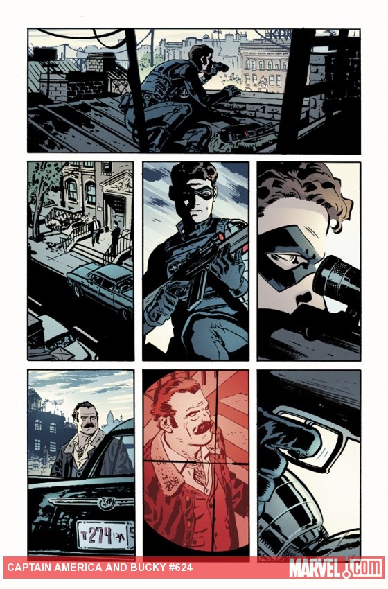 Captain America & Bucky #624 preview art by Chris Samnee