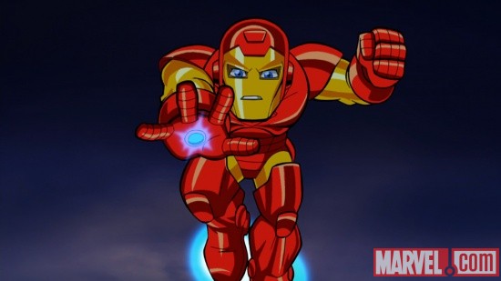 Iron Man lifts off in The Super Hero Squad Show