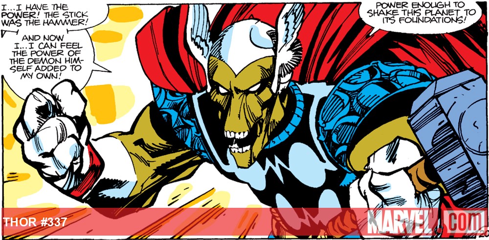 Beta Ray Bill wields Mjolnir for the first time