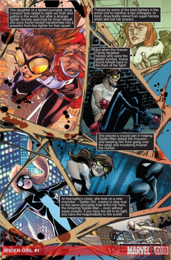 SPIDER-GIRL #1 recap page
