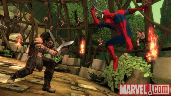 A screenshot from Spider-Man: Shattered Dimensions