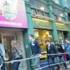 Fans lining up outside Midtown Comics' Fulton Street location for Meet the Publishers