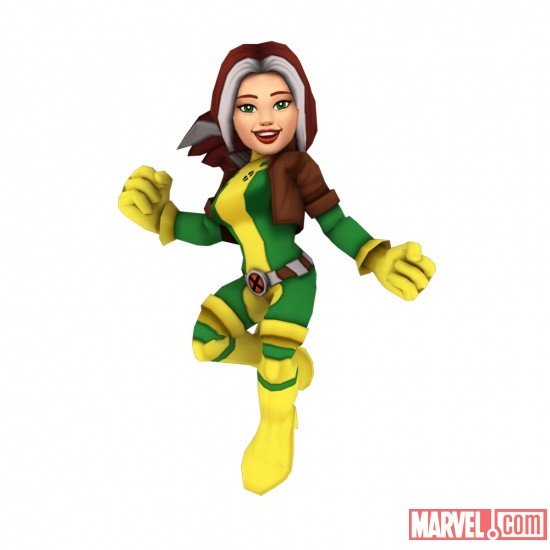Character Render of Rogue from Super Hero Squad Online