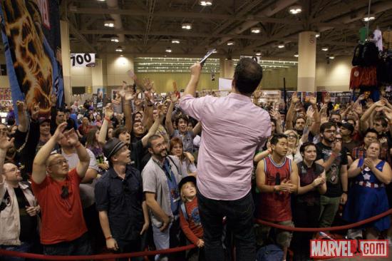 Stephen Wacker at the Marvel booth at Fan Expo 2012