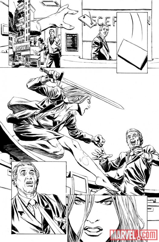 VALKYRIE #1 black and white preview art by Phil Winslade 6