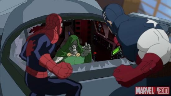 Spiedy and Cap team up agains Doctor Doom