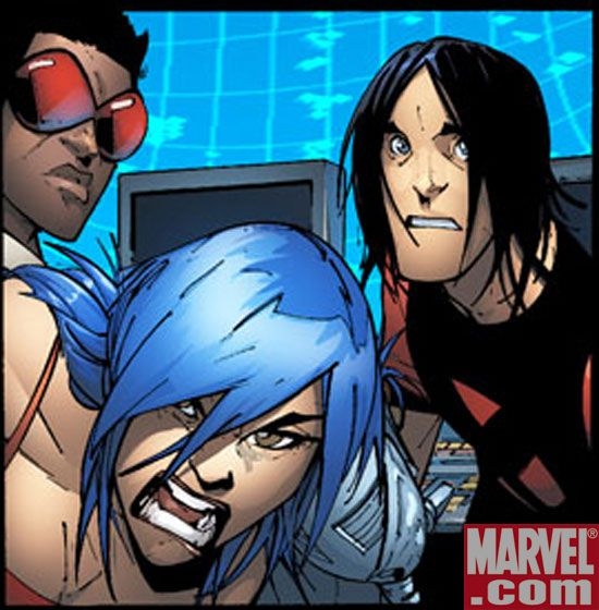 a panel from New X-Men #44
