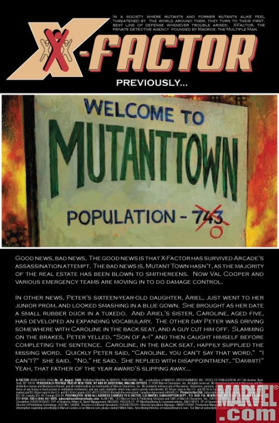X-FACTOR #32, page 1