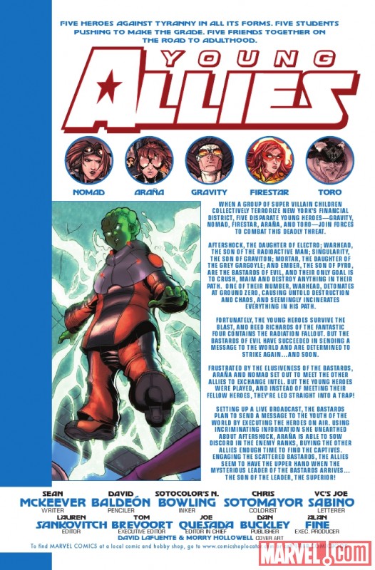 YOUNG ALLIES #5 recap page