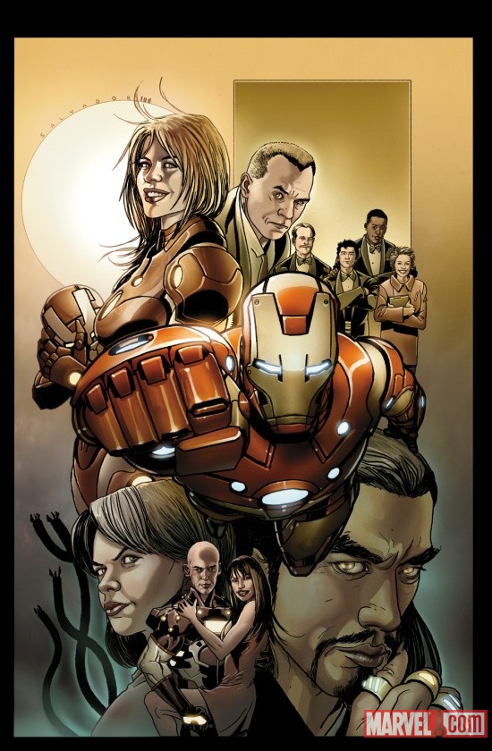 Invincible Iron Man #500.1 cover by Salvador Larroca