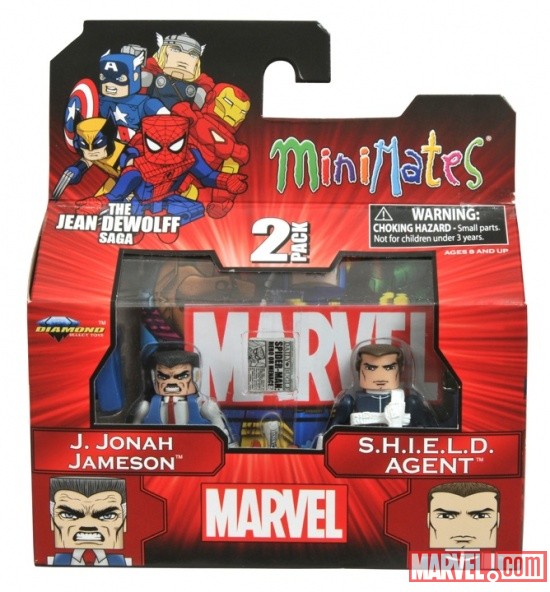 J. Jonah Jameson and S.H.I.E.L.D. Agent Minimates from The Jean DeWolff Saga