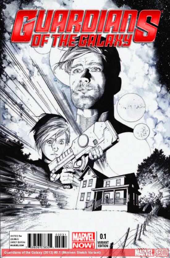 GUARDIANS OF THE GALAXY 0.1 MCNIVEN SKETCH VARIANT (NOW, 1 FOR 100, WITH DIGITAL CODE)