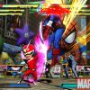 Screenshot of Viewtiful Joe and Captain America from Marvel vs. Capcom 3