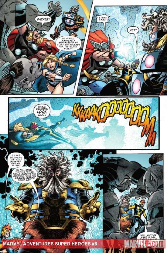 MARVEL ADVENTURES SUPER HEROES #8 preview page by Scott Koblish