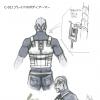 Pencil art of Blade's body armor from the Blade anime
