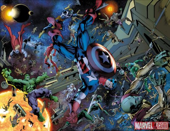 Avengers Assemple #7 preview art by Mark Bagley