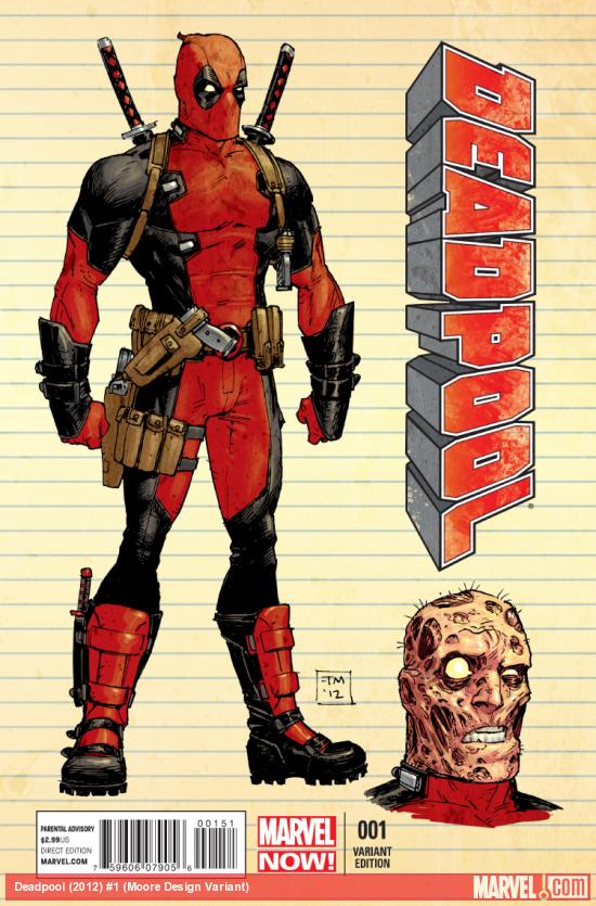 cover from Deadpool (2012) #1 (MOORE VARIANT)