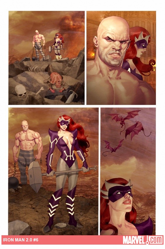 Iron Man 2.0 #6 preview art by Ariel Olivetti