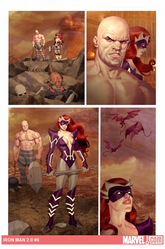 Iron Man 2.0 #6 preview art by Ariel Olivetti