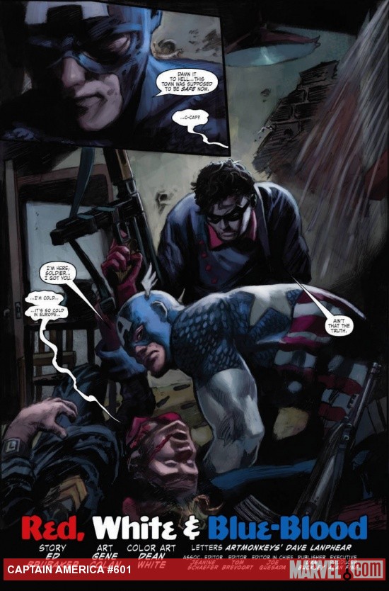 Captain America #601 interior page by Gene Colan