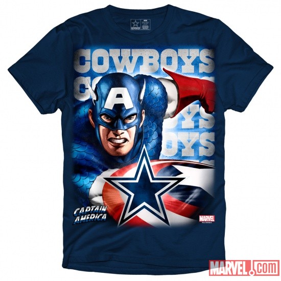 The Marvel/Dallas Cowboys Captain America T-Shirt