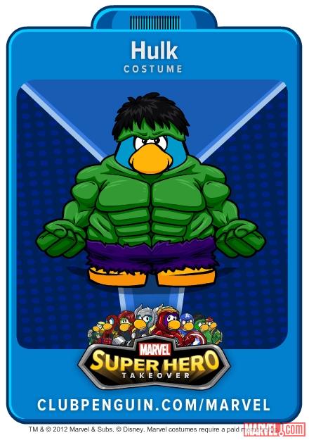 Hulk suit from Club Penguin
