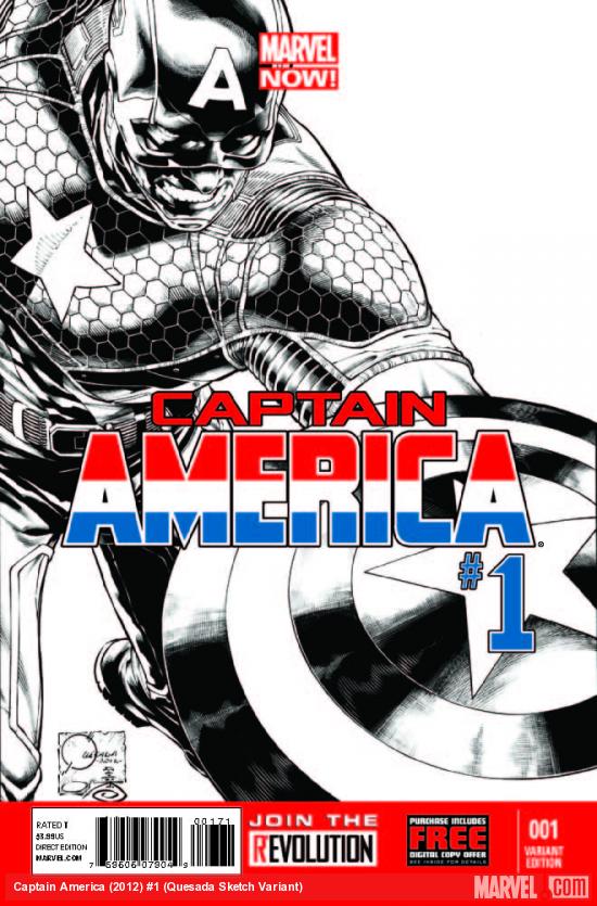 CAPTAIN AMERICA 1 QUESADA SKETCH VARIANT