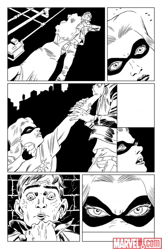 Black & white preview art by Javier Pulido