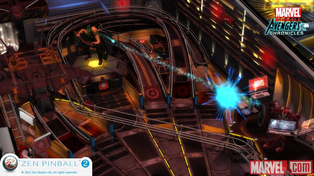 Screenshot from Marvel Pinball: The Avengers for the Wii U.