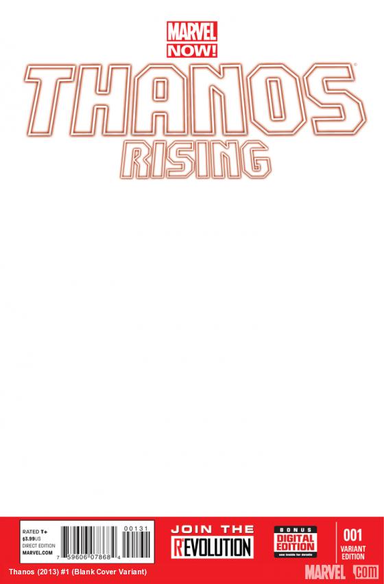 Thanos Rising (2013) #1 (Blank Cover Variant)