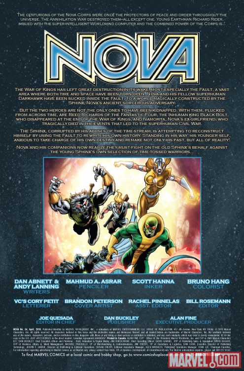 NOVA #34 Recap Page