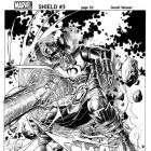 S.H.I.E.L.D. #3 black and white preview art by Dustin Weaver 3