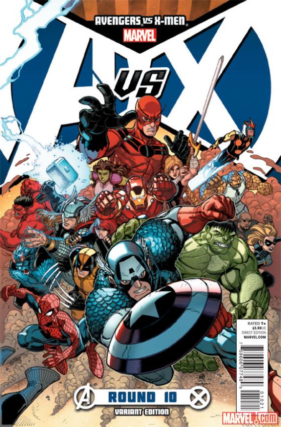 Avengers VS. X-Men #10 variant cover by Nick Bradshaw