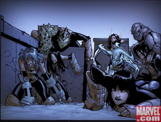 a panel from New X-Men #44