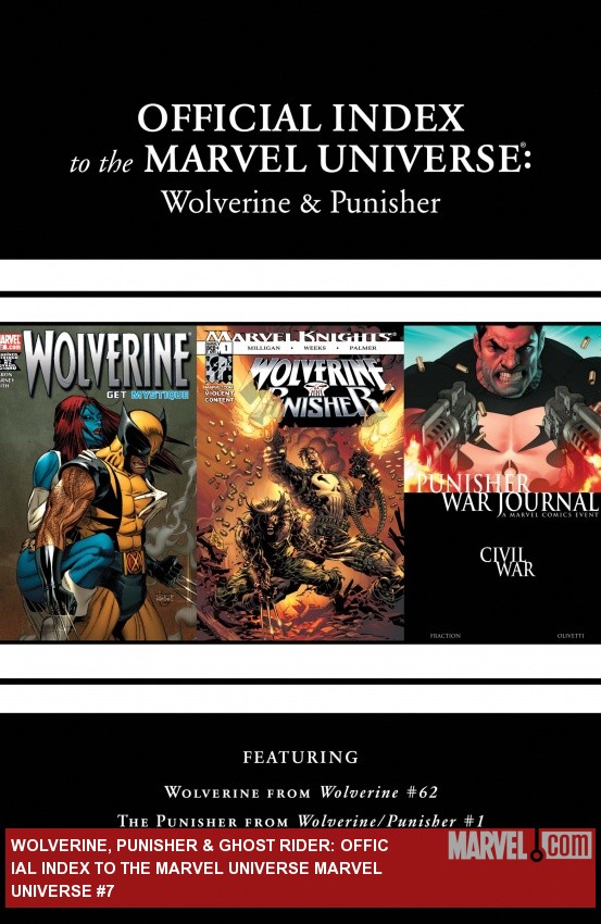 Wolverine, Punisher & Ghost Rider: Official Index to the Marvel Universe (2011) #7