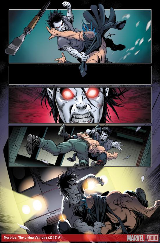 Morbius: The Living Vampire #1 preview art by Rich Elson